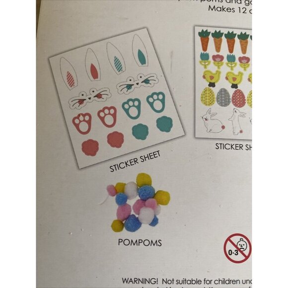 Easter Card Making Kit With Stickers Pompoms & Googly Eyes For Ages 7+ Planet Fr - Picture 6 of 9